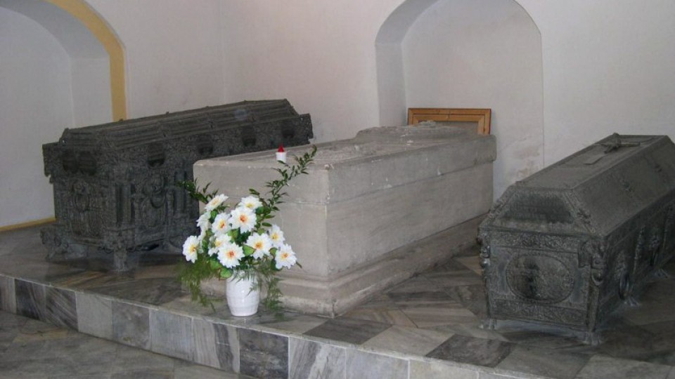 grób Eryka w podziemiach kościoła św. Jerzego w Darłowie