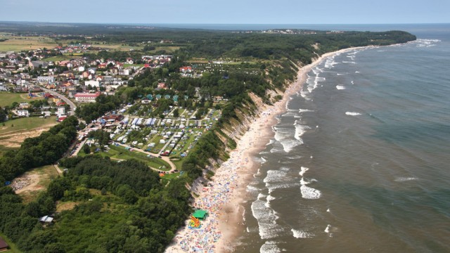 Plaża w Chłapowie, zdjęcie lotnicze