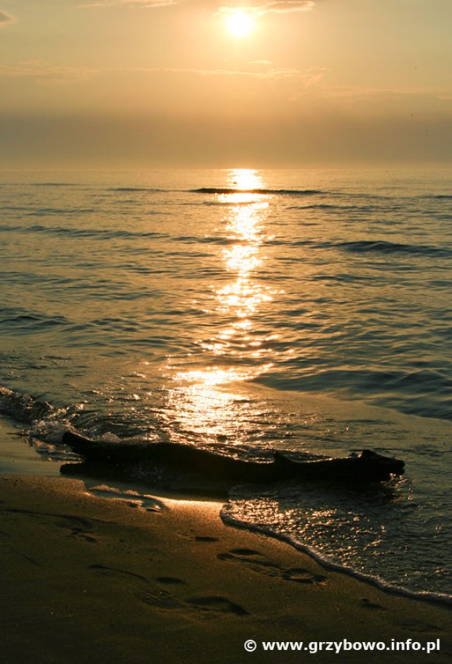 Zachód słońca nad Bałtykiem w Grzybowie