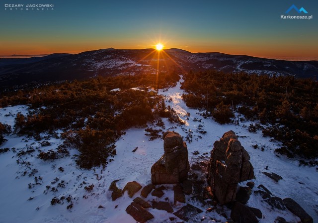 Panorama Karkonoszy ze Śląskich Kamieni