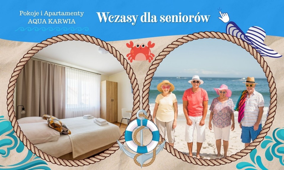 Wczasy dla seniorów - Pokoje i Apartamenty AQUA