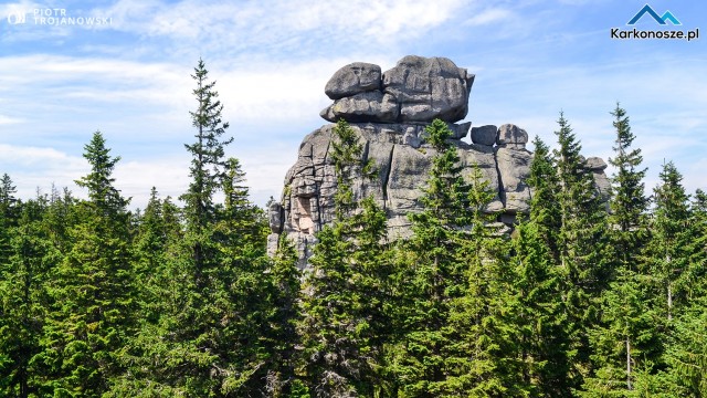 Widok z górnej części skał