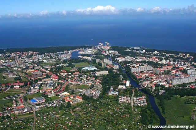 Kołobrzeg z lotu ptaka