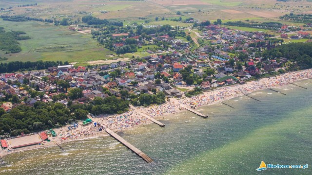 Niechorze z lotu ptaka