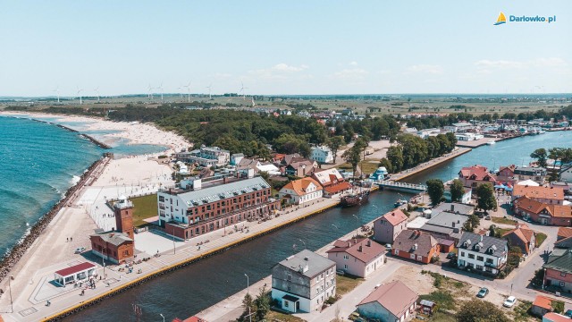 Darłówko z lotu ptaka