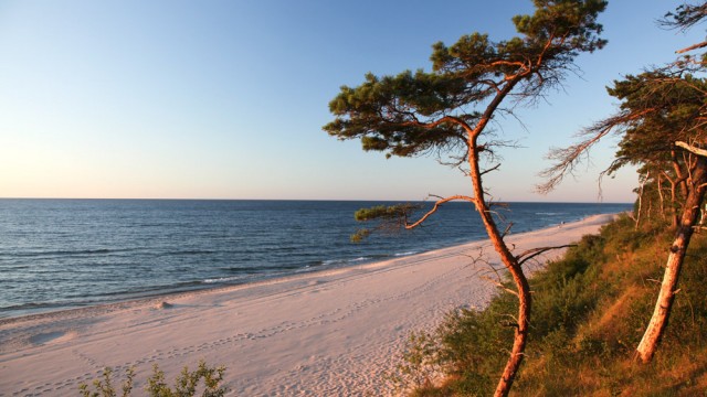 Łukęcin, klif i plaza