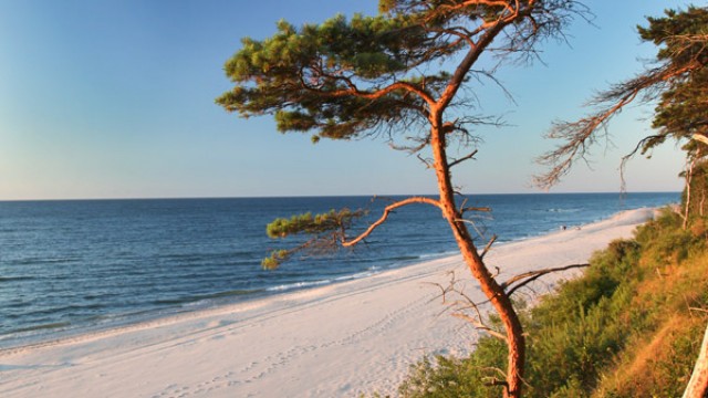 Łukęcin, klif i plaza