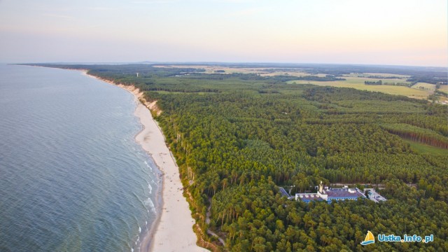 Plaża w Ustce zo lotu ptaka