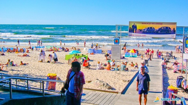 Zejście na plażę w Ustce