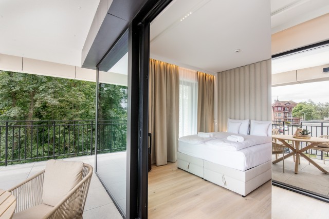 Eleganckie wnętrze pokoju hotelowego