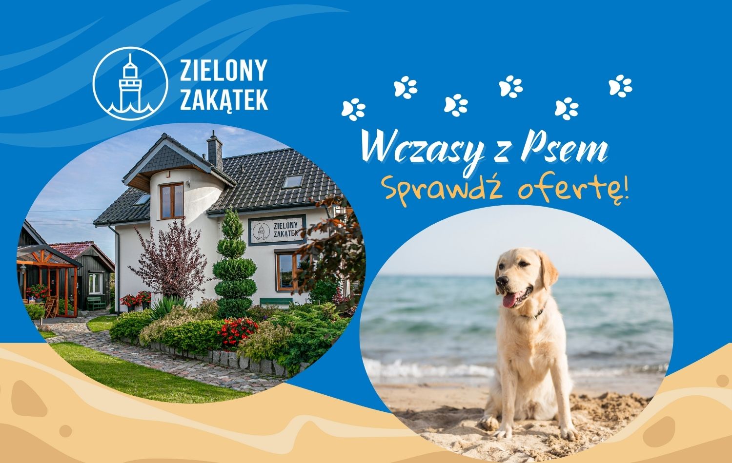 Wczasy z psem - ZIELONY ZAKĄTEK - Domki, pokoje i apartamenty