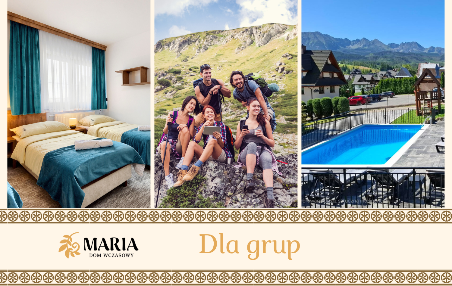 Dla grup - DOM WCZASOWY MARIA