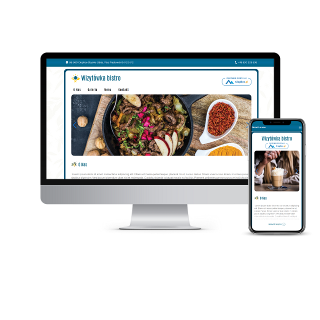 Wzór strony dla bistro